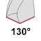Spitzenwinkel 130°