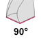Spitzenwinkel 90°