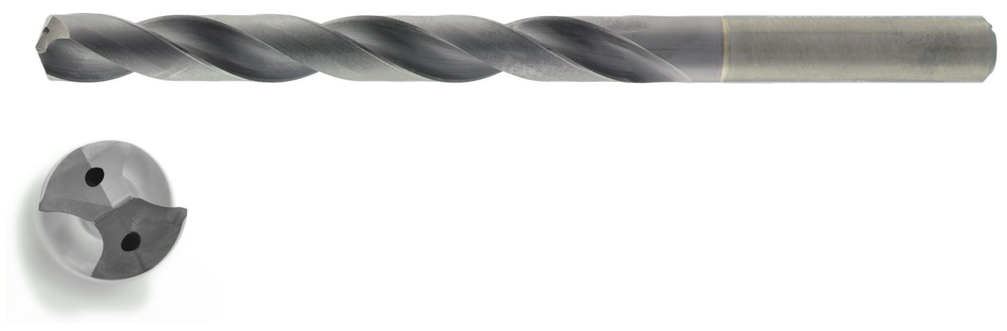 VHM HPC Bohrer 8xD mit IK Ø 11,113 mm o. 7/16 Zoll , TiAlN besch.