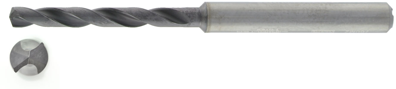 VHM HPC Bohrer 5xD ohne IK Ø 3,4 mm, TiAlN besch.