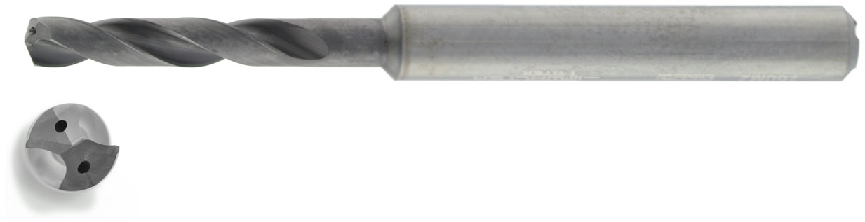 VHM HPC Bohrer 3xD mit IK Ø 4,2 mm, TiAlN besch.